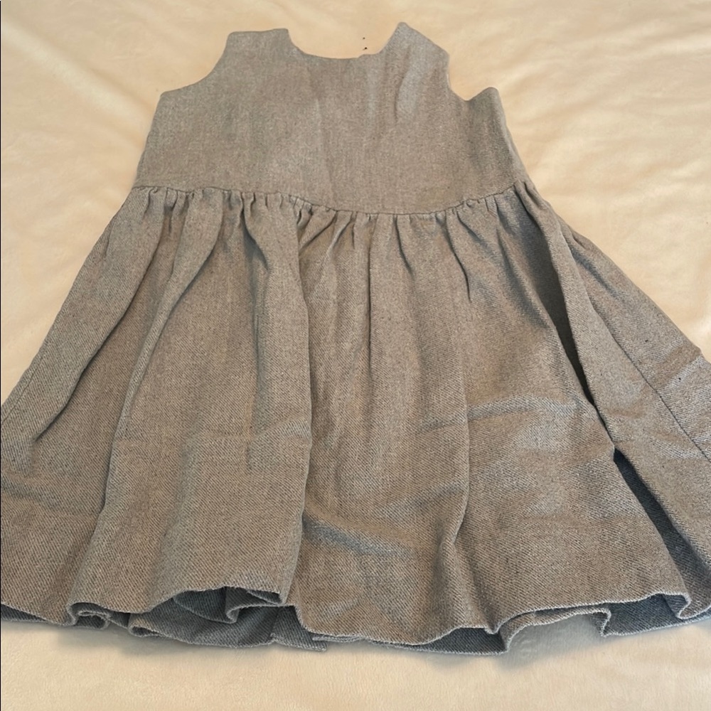 Gray Sleeveless A-Line Casual Dress